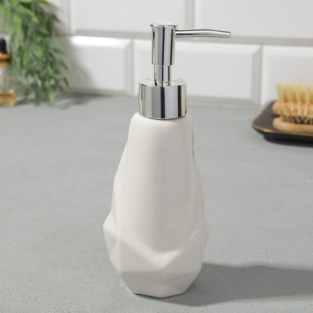 Set: dispenser, glass, soap dish "white"-2