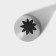 Confectionery nozzle "Closed star", D = 3.4 cm, output 1.1 cm, stainless steel