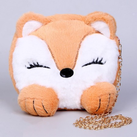 Children's fur “fox” bag, 15.5x12.7x4 cm-1