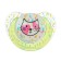 Nipple - dummy silicone orthodontic "cat", from 3 months, with a cap, yellow color