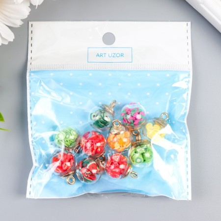 Decor for creativity glass, plastic "Fruit in the ball" MIX 2x1.8 cm-3
