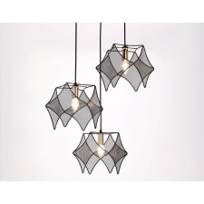 Светильник подвесной в стиле лофт Ambrella light, Traditional, TR8427, 3хE14, цвет чёрный, золото