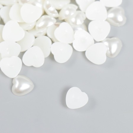 Decor for creativity plastic "Heart Pearl" set 20 grams 0.8x0.8 cm-1