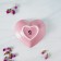 Ceramic Dolyana Salamnik "Heart", 130 ml, 12.5 × 11.5 cm, pink color