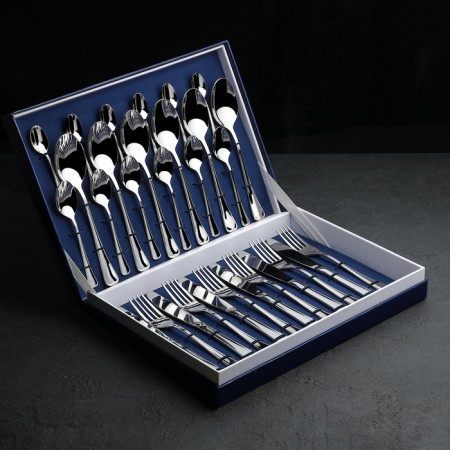 A set of cutlery "Mondial", 30 items, thickness 2.5 mm, decorative box