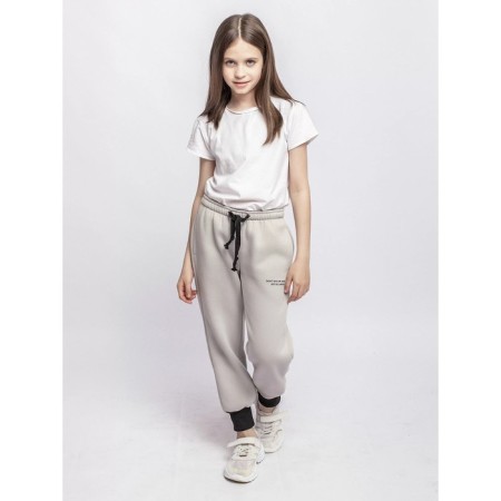 Joggers "Lucky", height 134 cm, gray-beige color-1