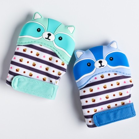 Mitten Ruster "Raccoon", on Velcro, Mix color, crumb I-7