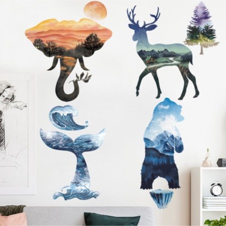 Sticker Plastic Interior color "Beasts. Their environment" 60x85 cm