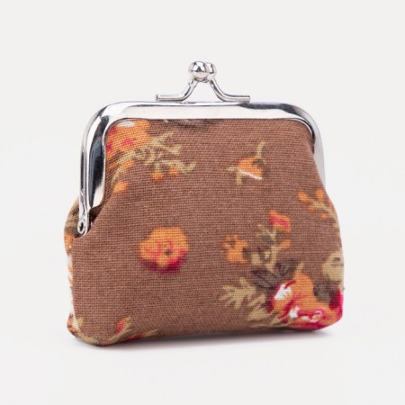 Women's wallet on the farmar, brown color