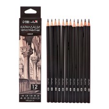 A set of pencils of chernographic 12 pieces (14v, 12V, 10V, 8V, 6V, 4V, 3V, 2V, B, NV, 2N)