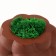 Concrete Kashpo "Bubbles" with moss brown 8x8x5cm (moss green stabilized)