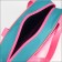 Lightning bag, external pocket, textura, pink/turquoise color