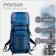 Tourist backpack, TAIF, 90 liters, cord department, outer pocket, 2 side nets, blue/gray color