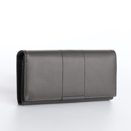 Women's wallet on magnet, gray color