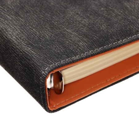 Organizer on the rings, A5 format, 90 sheets, line, with a knife, cover of the leather mix-3