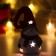 Souvenir ceramics Light "Snowman, red scarf and cap, golden heart" 13.5x7.5x7.5 cm