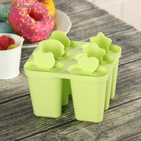 Form for ice cream "Nega", 6 cells, color mix-6