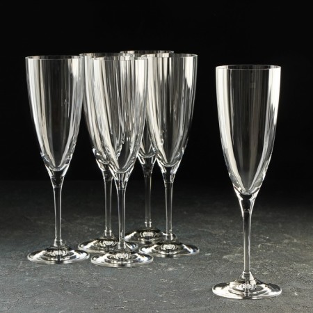 A set of glasses for champagne "Kate", 220 ml, 6 pcs