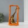 Souvenir Ceramics "Elephant with an elephant - support. Rectangle" Orange with gold 5.5x13.5x26 cm 1032365