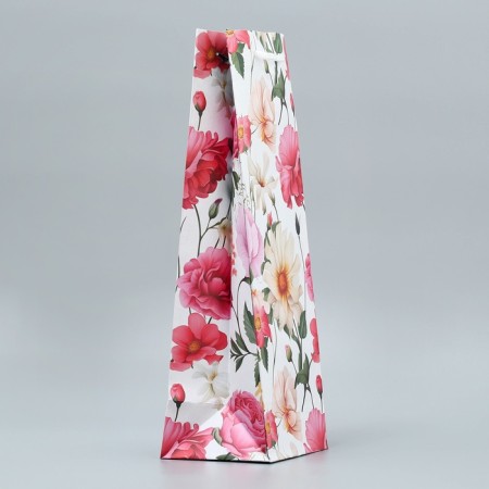 Gift package for a bottle, packaging, "flowers", 36 x 13 x 10 cm-4