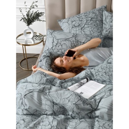 Bed linen 2 joint venture Twilight Peonies, size 200x214 cm, 175x215 cm, 70x70 cm - 2 pcs-4