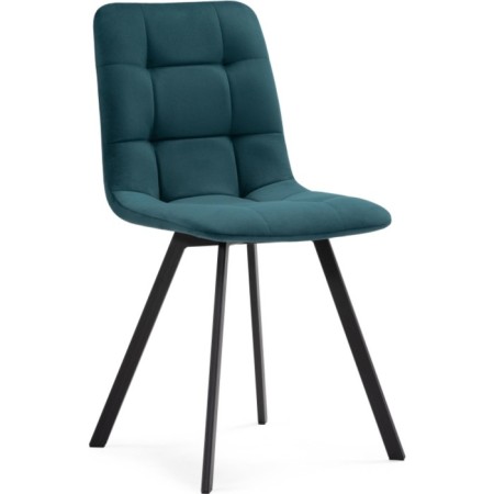 Stool on a metal frame chilli metal/velor, black/green 43.5x50x87.5 cm