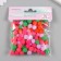 Pompons, 10 mm, 100 pcs/pack, 100% polyester, 5 colors in the assortment of 20 pcs