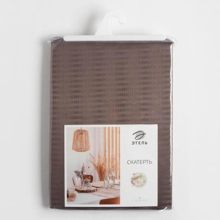 The tablecloth "Ethel" Shine 150*180 +/- 3cm, coffee, pl. 192 g/m2, hl with VGMO-8