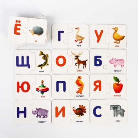 Board game "Smart Puzzles. Alphabet for children ", 30 cards-2