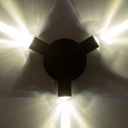 Lamp "Deco" 3xLED 3W 4000K IP66 black 16x4.3x16 cm-2