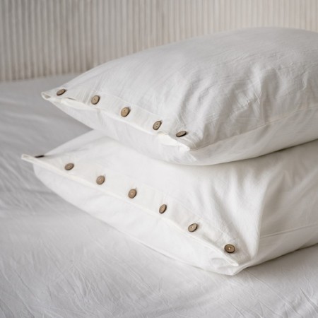 A set of pillowcases "Boyle", size 70x70 cm, white color, 2 pcs-1