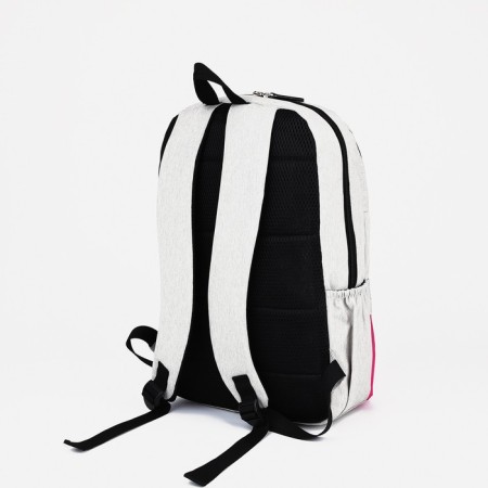 School backpack from lightning textiles, 5 pockets, Fulldorn, gray/pink color-3