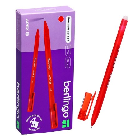 The pen "Write-steam" gel berlingo "Apex E", 0.5mm, trihedral, stern/red 265913