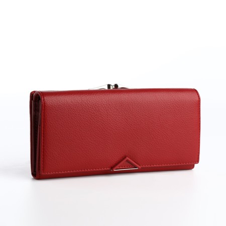 Women's wallet on magnet, red color