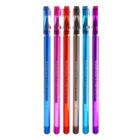 A set of gel pens 6 colors Erichkrause "G-Cube Stick Metallic" needle node 1.0 mm, metallic mix-1