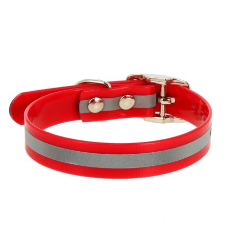 Biotan collar with a reflective strip, Osh 20-24 x 1.2 cm, red