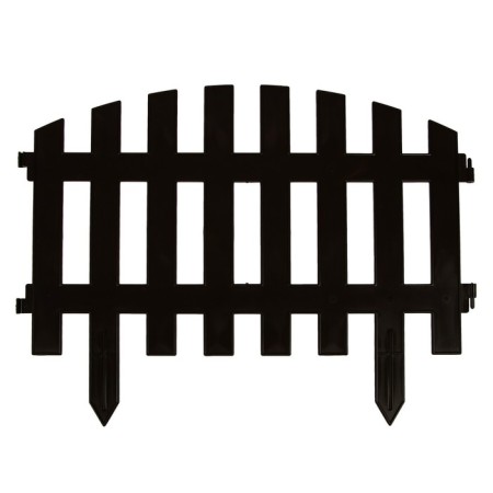 Decorative fence, 35 × 210 cm, 5 sections, plastic, brown, RENESSANS, GREENGO-7