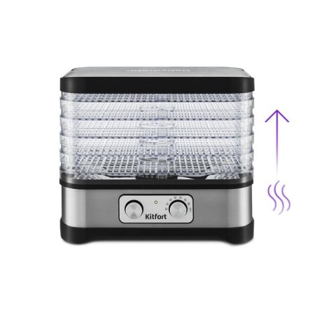 Sushilka for vegetables and fruits KitFort KT-1912, 250 watts, 5 tiers, silver-4