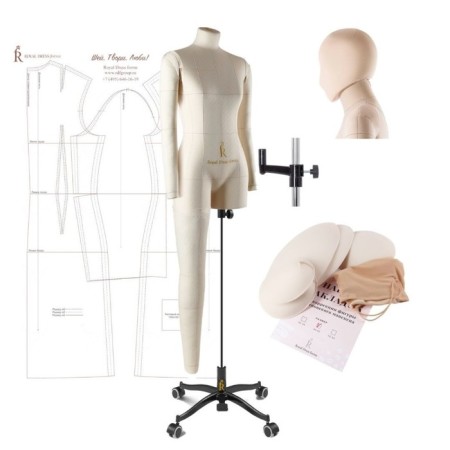 Pentornovsky Monica mannequin, Size 48, beige color, overlays, hands, leg and head