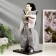 Collector doll "Samurai in a gray kimono with a sword" 30x12.5x12.5 cm