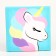 Painting Pompons "Unicorn", 20 x 20 cm