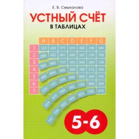 Oral account in tables, 5-6 grade. Skspalova E.V.