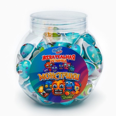Chewing gum "Monster", with filling, 12 g