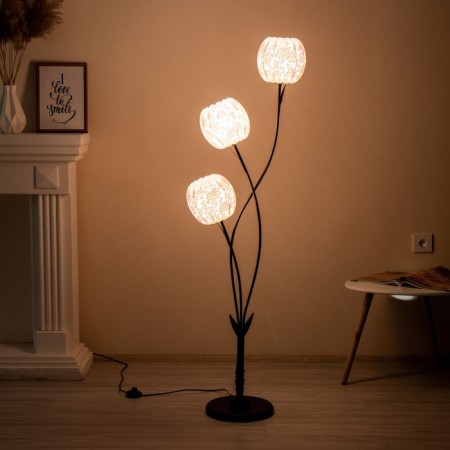 Fortherner "Lotus" 3HE27 15W black 40x28x152 cm-10