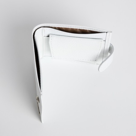 Wallet on the button, Textura, white color-4