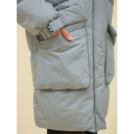 Coat for girls, height 104 cm, gray color-1