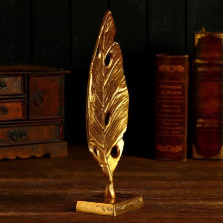 Souvenir "Leaf" aluminum 16x8x35 cm-1