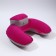 A pillow for the neck, with a headrest, inflatable, in a case, 43 × 28 cm, pink color