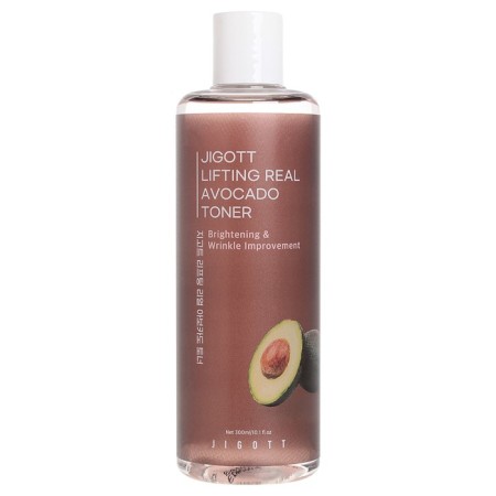Тонер-лифтинг для лица с авокадо Jigott Lifting Real Avocado Toner, 300 мл