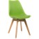 Plastic stool Bonuss array/eco -leather/plastic, natural/green 49x57x82 cm